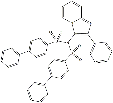 N-([1,1'-biphenyl]-4-ylsulfonyl)-N-(2-phenylimidazo[1,2-a]pyridin-3-yl)[1,1'-biphenyl]-4-sulfonamide Struktur