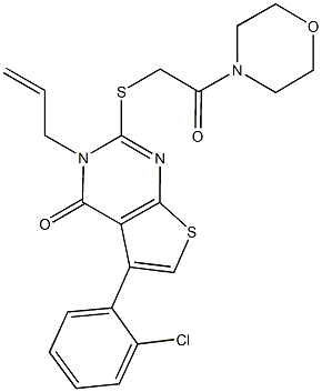 3-allyl-5-(2-chlorophenyl)-2-{[2-(4-morpholinyl)-2-oxoethyl]sulfanyl}thieno[2,3-d]pyrimidin-4(3H)-one Struktur