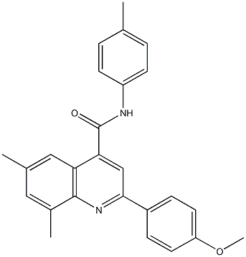 2-(4-methoxyphenyl)-6,8-dimethyl-N-(4-methylphenyl)-4-quinolinecarboxamide Struktur