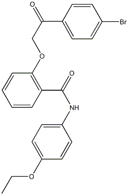 2-[2-(4-bromophenyl)-2-oxoethoxy]-N-(4-ethoxyphenyl)benzamide Struktur