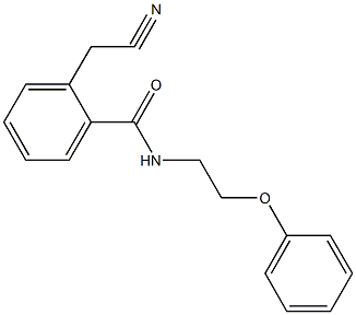 2-(cyanomethyl)-N-(2-phenoxyethyl)benzamide Struktur