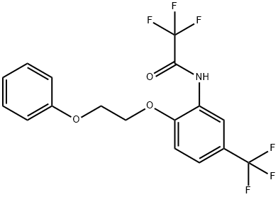 2,2,2-trifluoro-N-[2-(2-phenoxyethoxy)-5-(trifluoromethyl)phenyl]acetamide Struktur