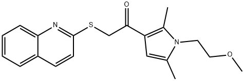 1-[1-(2-methoxyethyl)-2,5-dimethyl-1H-pyrrol-3-yl]-2-(2-quinolinylsulfanyl)ethanone Struktur