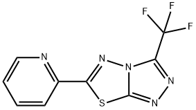 6-(2-pyridinyl)-3-(trifluoromethyl)[1,2,4]triazolo[3,4-b][1,3,4]thiadiazole Struktur