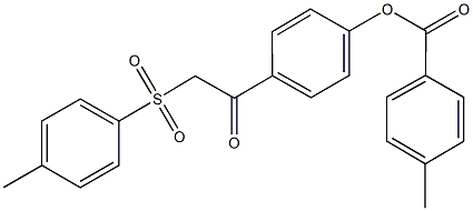 4-{2-[(4-methylphenyl)sulfonyl]acetyl}phenyl 4-methylbenzoate Struktur