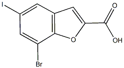 7-bromo-5-iodo-1-benzofuran-2-carboxylic acid Struktur