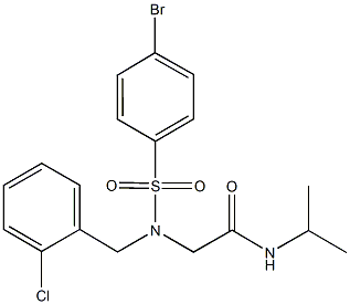 2-[[(4-bromophenyl)sulfonyl](2-chlorobenzyl)amino]-N-isopropylacetamide Struktur