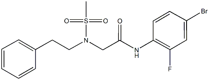 N-(4-bromo-2-fluorophenyl)-2-[(methylsulfonyl)(2-phenylethyl)amino]acetamide Struktur