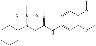 2-[cyclohexyl(methylsulfonyl)amino]-N-(3,4-dimethoxyphenyl)acetamide Struktur