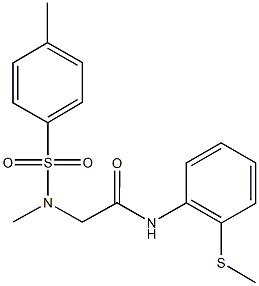 2-{methyl[(4-methylphenyl)sulfonyl]amino}-N-[2-(methylthio)phenyl]acetamide Struktur