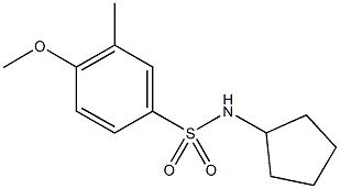 N-cyclopentyl-4-methoxy-3-methylbenzenesulfonamide Struktur