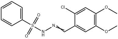 N'-(2-chloro-4,5-dimethoxybenzylidene)benzenesulfonohydrazide Struktur