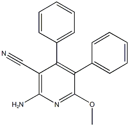 2-amino-6-methoxy-4,5-diphenylnicotinonitrile Struktur