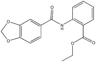 ethyl 2-[(1,3-benzodioxol-5-ylcarbonyl)amino]benzoate Struktur