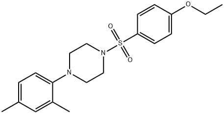 1-(2,4-dimethylphenyl)-4-[(4-ethoxyphenyl)sulfonyl]piperazine Struktur