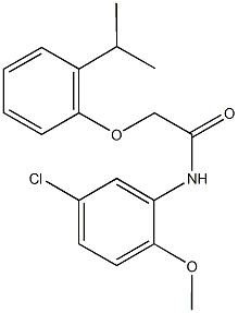 N-(5-chloro-2-methoxyphenyl)-2-(2-isopropylphenoxy)acetamide Struktur