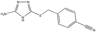 4-{[(5-amino-4H-1,2,4-triazol-3-yl)sulfanyl]methyl}benzonitrile Struktur