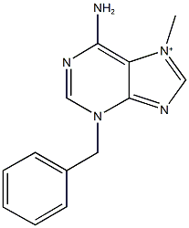 6-amino-3-benzyl-7-methyl-3H-purin-7-ium Struktur