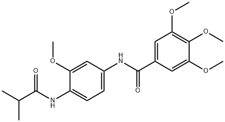 N-[4-(isobutyrylamino)-3-methoxyphenyl]-3,4,5-trimethoxybenzamide Struktur