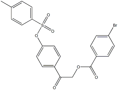 2-(4-{[(4-methylphenyl)sulfonyl]oxy}phenyl)-2-oxoethyl 4-bromobenzoate Struktur