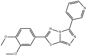 6-(3,4-dimethoxyphenyl)-3-(3-pyridinyl)[1,2,4]triazolo[3,4-b][1,3,4]thiadiazole Struktur