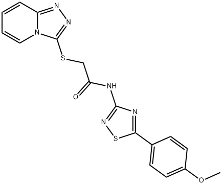 N-[5-(4-methoxyphenyl)-1,2,4-thiadiazol-3-yl]-2-([1,2,4]triazolo[4,3-a]pyridin-3-ylsulfanyl)acetamide Structure