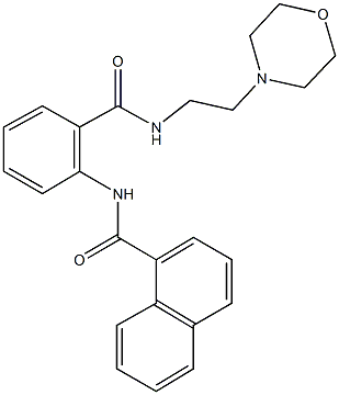 N-[2-({[2-(4-morpholinyl)ethyl]amino}carbonyl)phenyl]-1-naphthamide Struktur