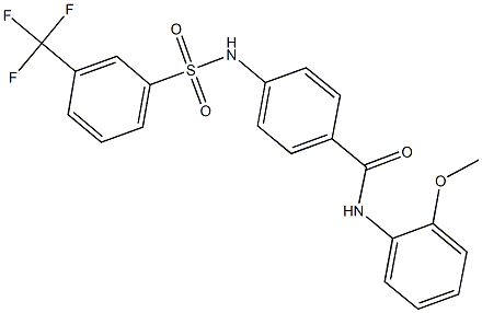 N-(2-methoxyphenyl)-4-({[3-(trifluoromethyl)phenyl]sulfonyl}amino)benzamide Struktur