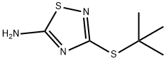 3-(tert-butylsulfanyl)-1,2,4-thiadiazol-5-amine Struktur