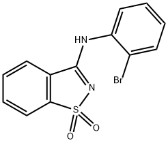 N-(2-bromophenyl)-N-(1,1-dioxido-1,2-benzisothiazol-3-yl)amine Struktur