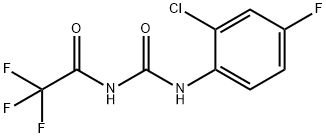 N-(2-chloro-4-fluorophenyl)-N'-(trifluoroacetyl)urea Struktur