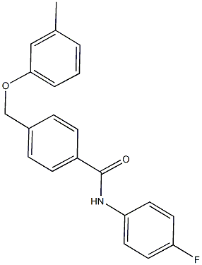 N-(4-fluorophenyl)-4-[(3-methylphenoxy)methyl]benzamide Struktur