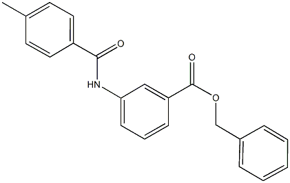 benzyl 3-[(4-methylbenzoyl)amino]benzoate Struktur