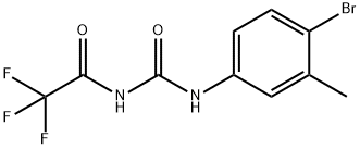 N-(4-bromo-3-methylphenyl)-N'-(trifluoroacetyl)urea Struktur