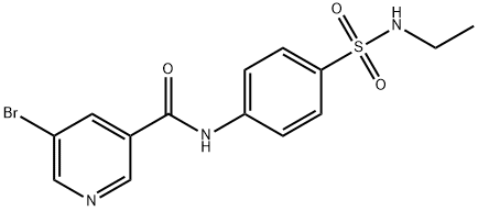 5-bromo-N-{4-[(ethylamino)sulfonyl]phenyl}nicotinamide Struktur