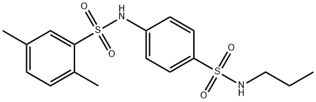 2,5-dimethyl-N-{4-[(propylamino)sulfonyl]phenyl}benzenesulfonamide Struktur