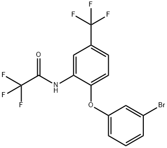 N-[2-(3-bromophenoxy)-5-(trifluoromethyl)phenyl]-2,2,2-trifluoroacetamide Struktur