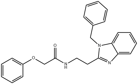 N-[2-(1-benzyl-1H-benzimidazol-2-yl)ethyl]-2-phenoxyacetamide Struktur