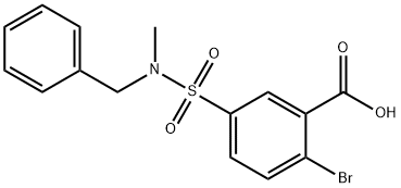 5-{[benzyl(methyl)amino]sulfonyl}-2-bromobenzoic acid Struktur