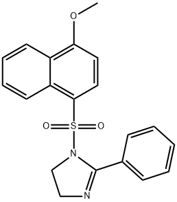 methyl 4-[(2-phenyl-4,5-dihydro-1H-imidazol-1-yl)sulfonyl]-1-naphthyl ether Struktur