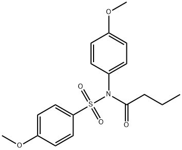 N-butyryl-4-methoxy-N-(4-methoxyphenyl)benzenesulfonamide Struktur