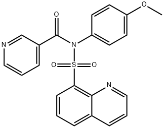 N-(4-methoxyphenyl)-N-(3-pyridinylcarbonyl)-8-quinolinesulfonamide Struktur