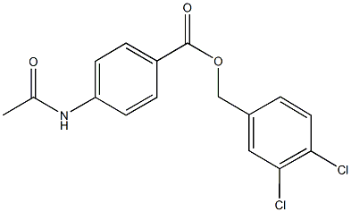 3,4-dichlorobenzyl 4-(acetylamino)benzoate Struktur