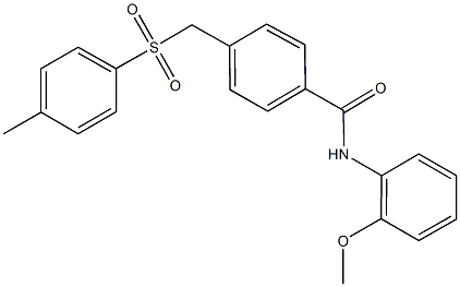 N-(2-methoxyphenyl)-4-{[(4-methylphenyl)sulfonyl]methyl}benzamide Struktur