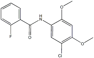 N-(5-chloro-2,4-dimethoxyphenyl)-2-fluorobenzamide Struktur