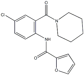 N-[4-chloro-2-(1-piperidinylcarbonyl)phenyl]-2-furamide Struktur