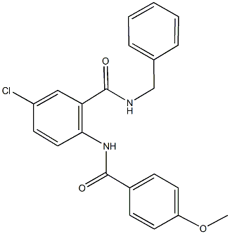 N-benzyl-5-chloro-2-[(4-methoxybenzoyl)amino]benzamide Struktur