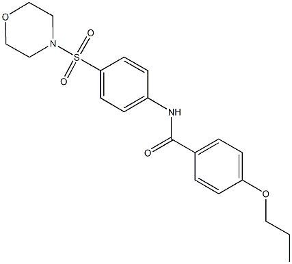 N-[4-(4-morpholinylsulfonyl)phenyl]-4-propoxybenzamide Struktur