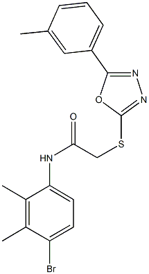 N-(4-bromo-2,3-dimethylphenyl)-2-{[5-(3-methylphenyl)-1,3,4-oxadiazol-2-yl]sulfanyl}acetamide Struktur