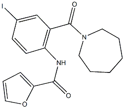 N-[2-(1-azepanylcarbonyl)-4-iodophenyl]-2-furamide Struktur